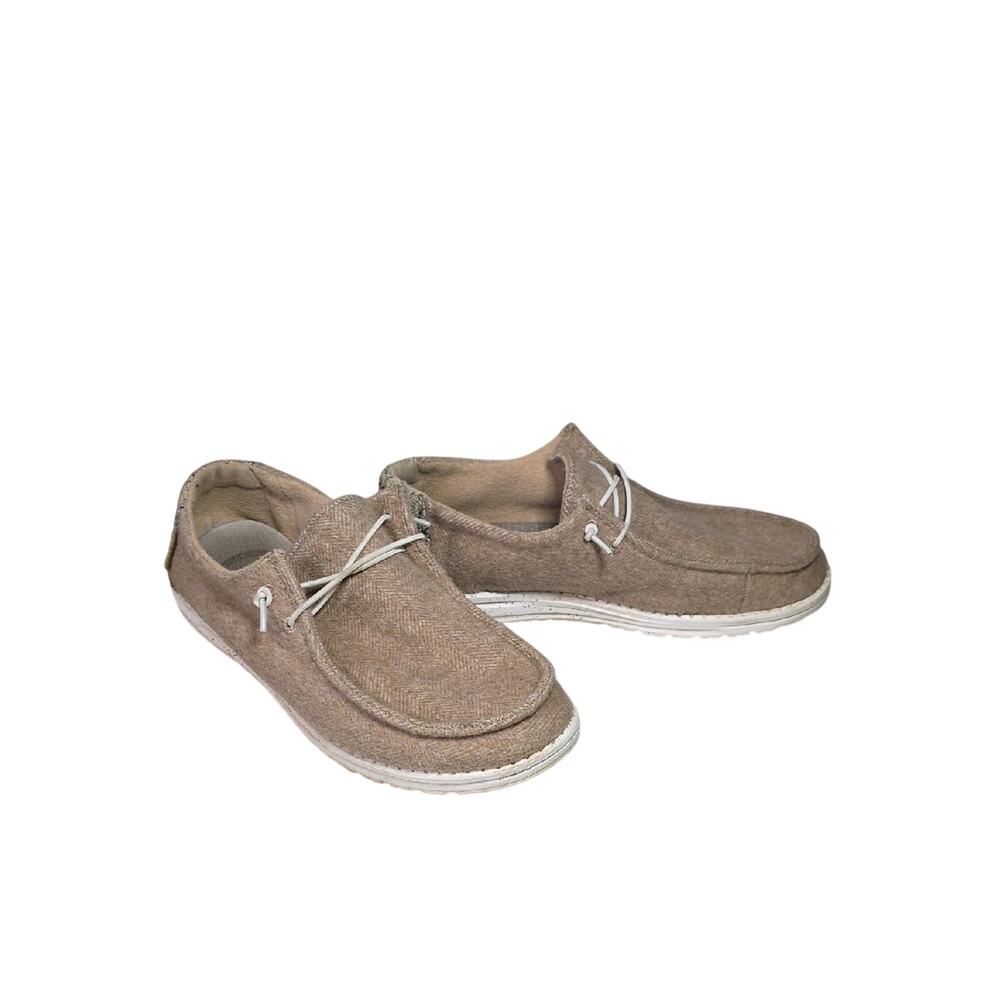 Hey Dude Wendy Wool Beige Slip On Shoes Womens Size 9